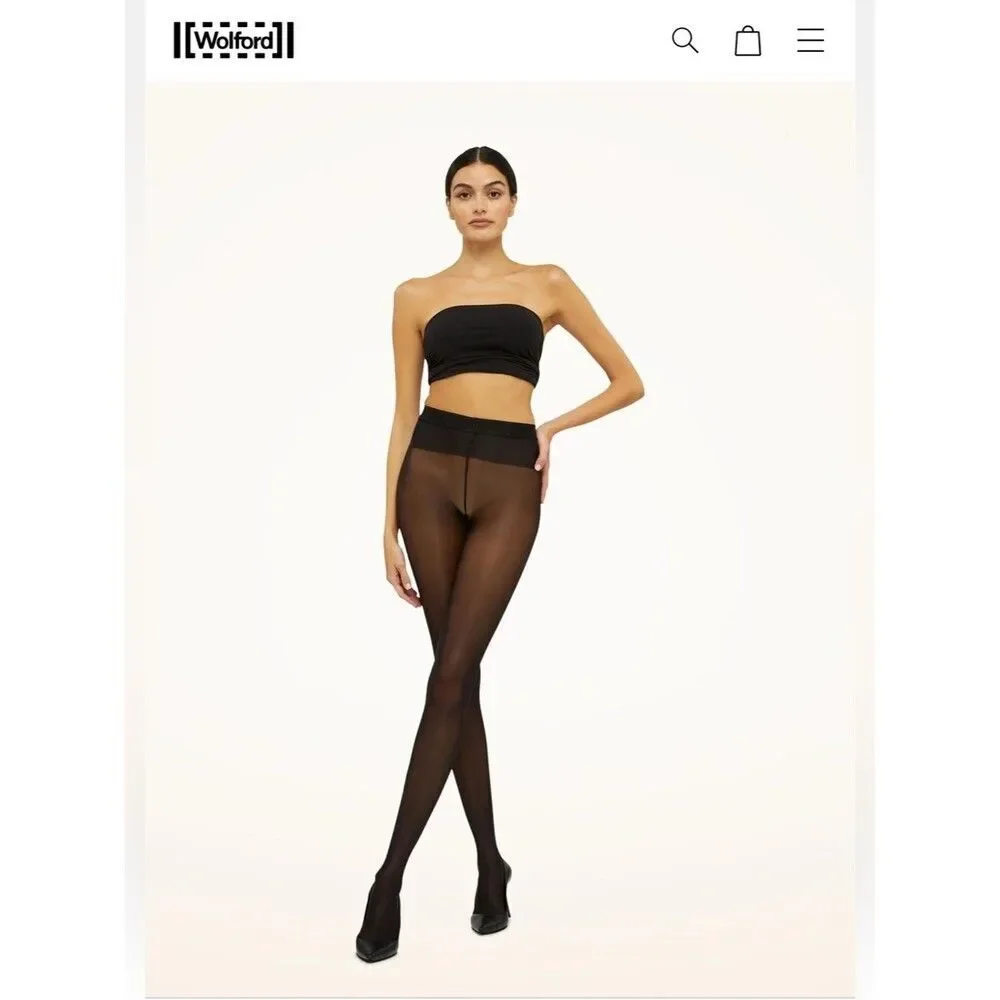 NWT Wolford Neon 40 Black Tights Size XS